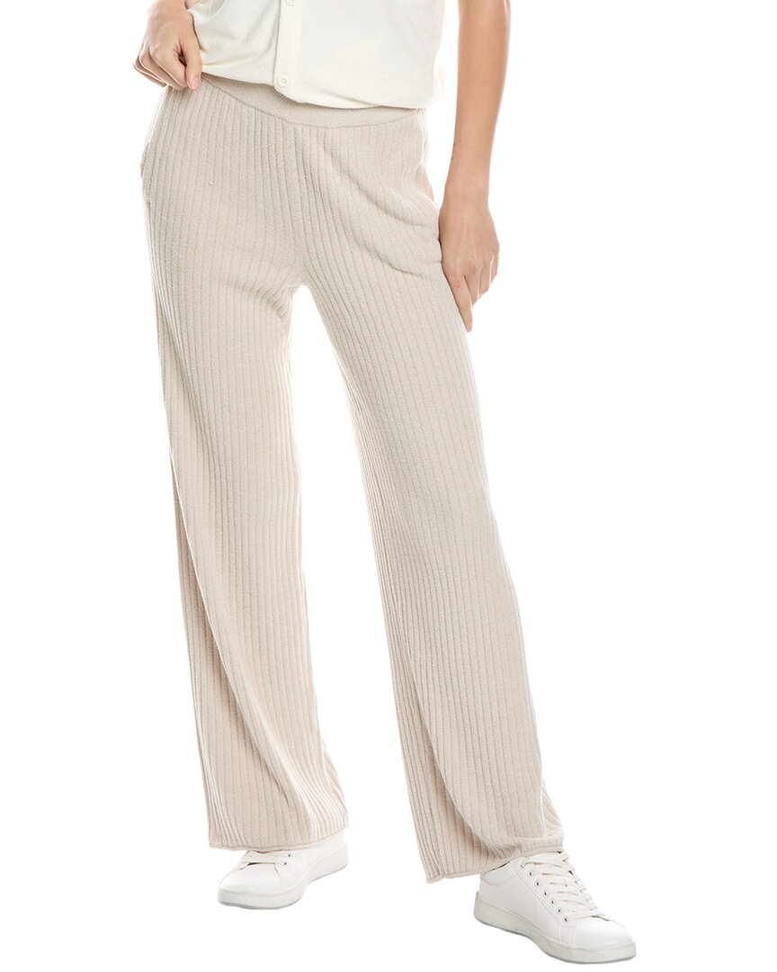 Barefoot Dreams Cozychic Ultra Lite Rib Rolled Edge Pant In White