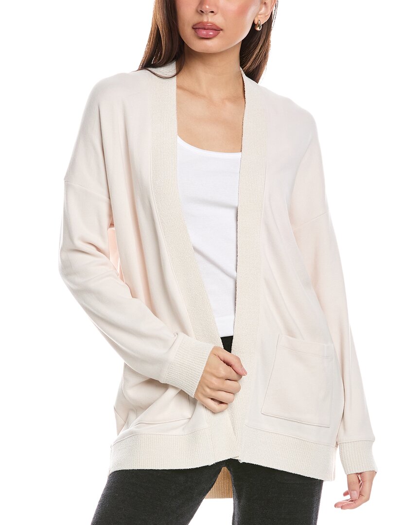 BAREFOOT DREAMS BAREFOOT DREAMS MALIBU COLLECTION BRUSHED FLEECE SWEATER MIX CARDIGAN