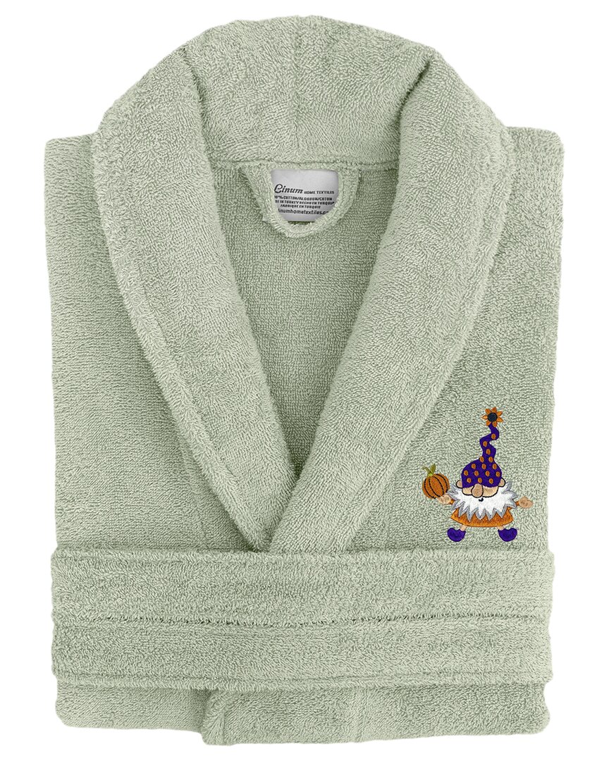 Linum Home Textiles Turkish Cotton Terry Embroidered Unisex Bath Robe