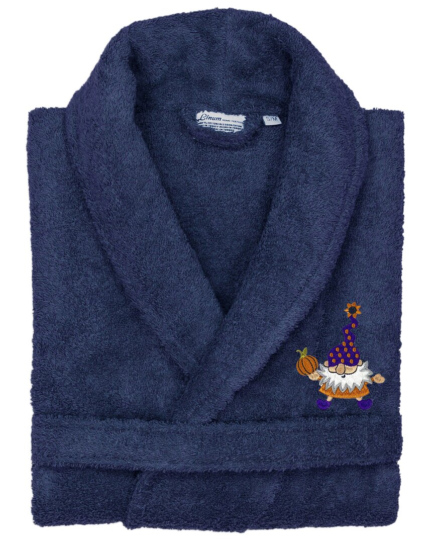 Linum Home Textiles Turkish Cotton Terry Embroidered Unisex Bath Robe