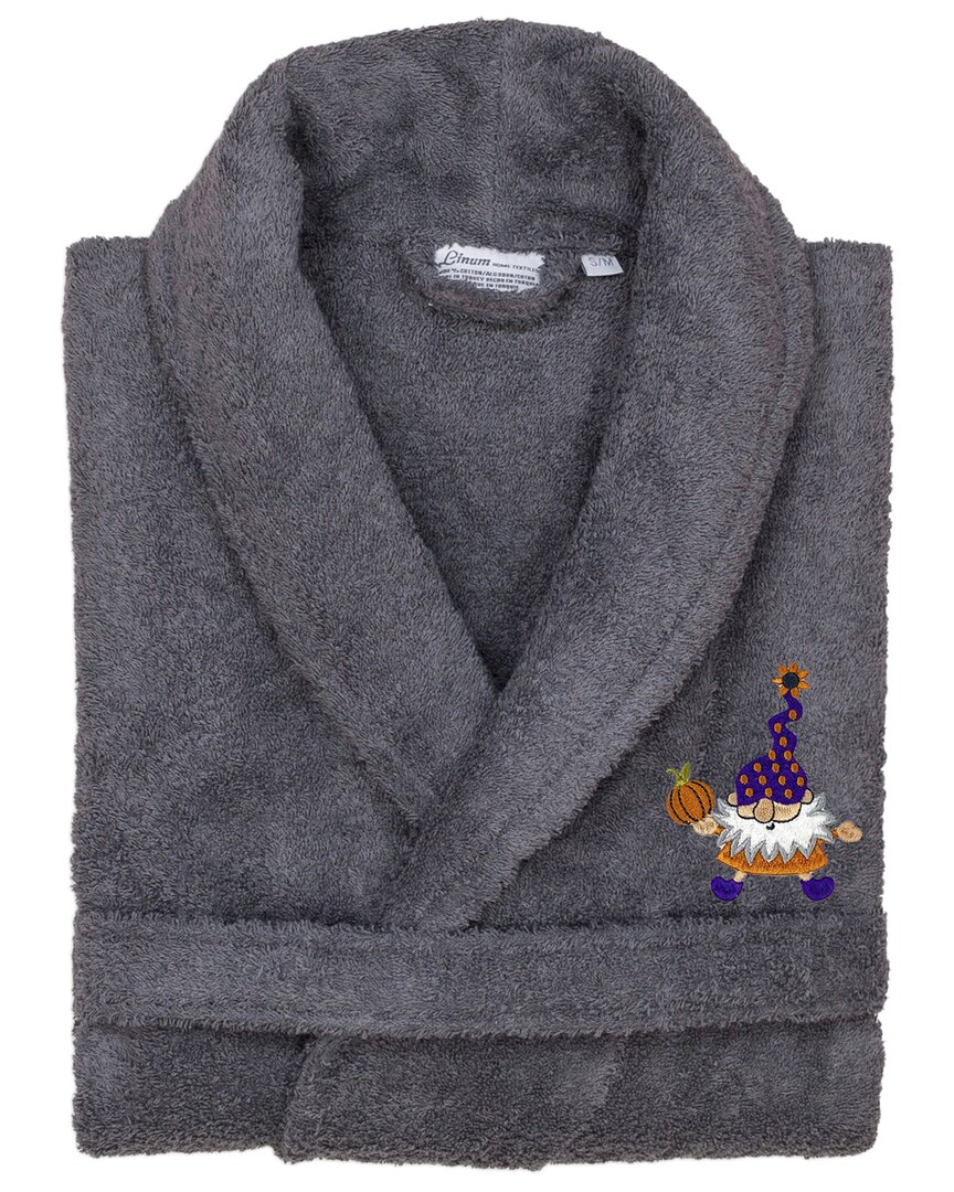 Linum Home Textiles Turkish Cotton Terry Embroidered Unisex Bath Robe