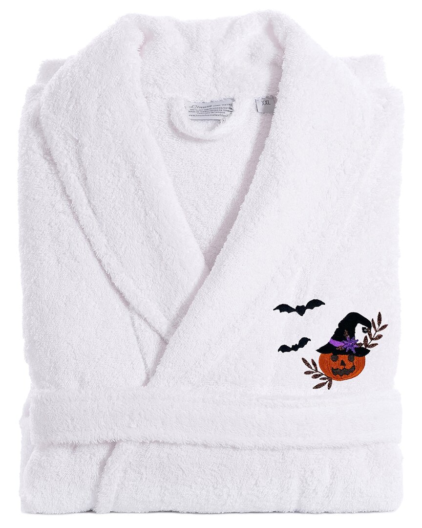 Linum Home Textiles Turkish Cotton Terry Embroidered Unisex Bath Robe