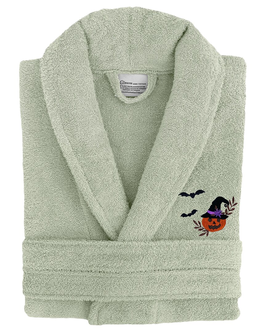 Linum Home Textiles Turkish Cotton Terry Embroidered Unisex Bath Robe