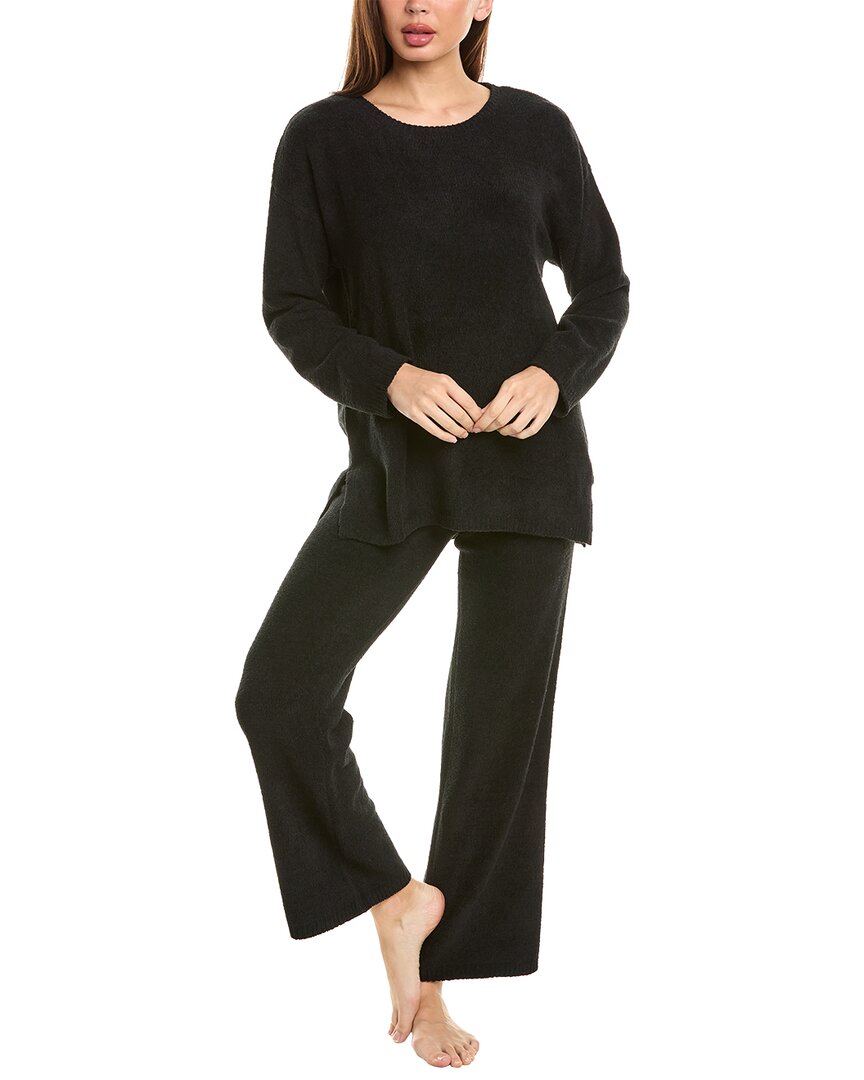 Shop N Natori 2pc Aura Pajama Pant Set In Black