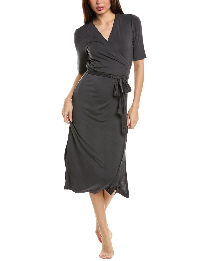 Barefoot Dreams Wrap Dress In Grey