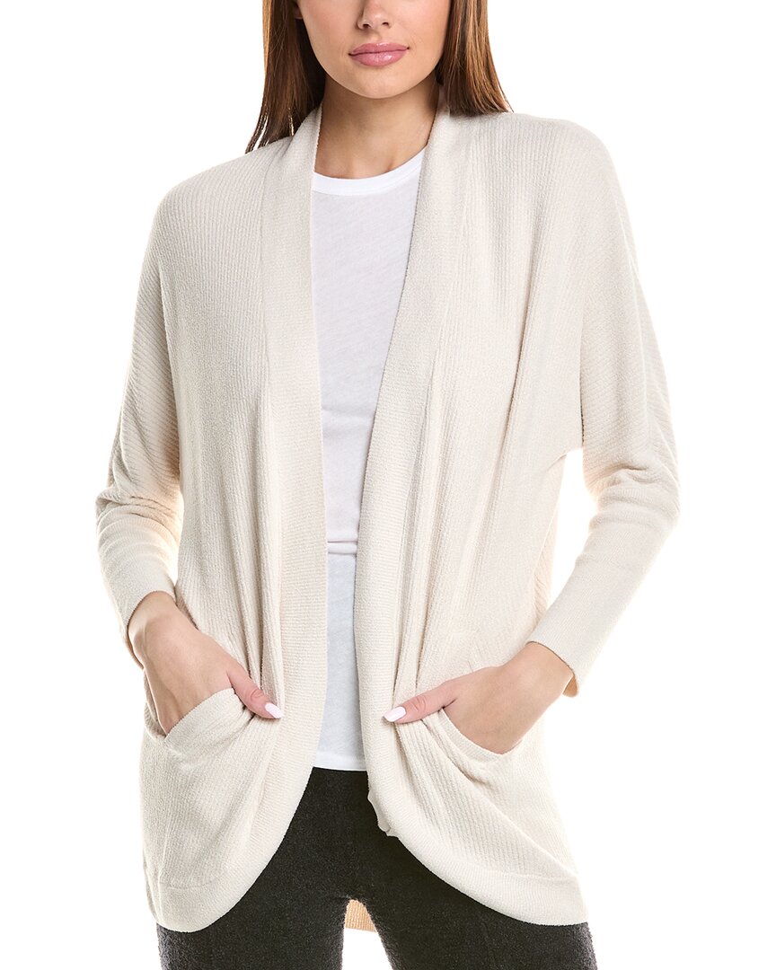 Barefoot Dreams Cozychic Lite Curved Hem Hooded Jacket In Brown