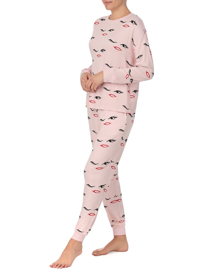 Kate Spade New York French Terry Jogger Pajama Set In Pink