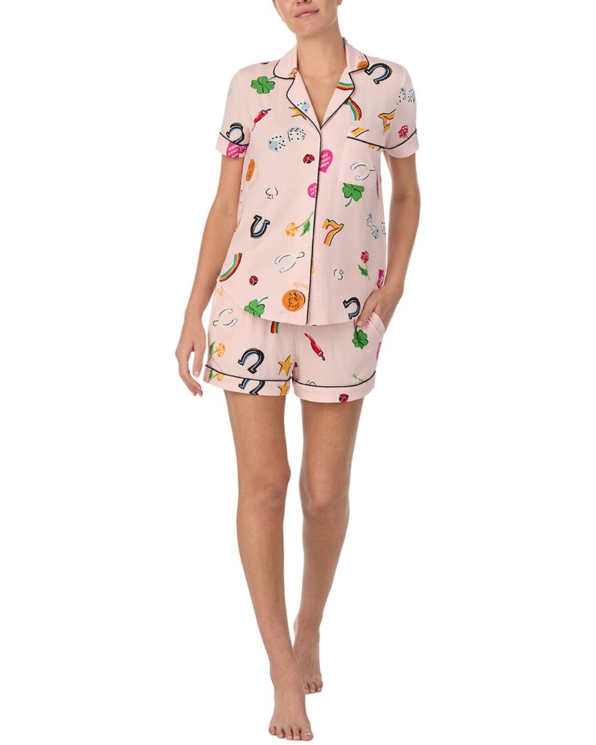 Kate Spade New York Print Short Pajamas In Pink