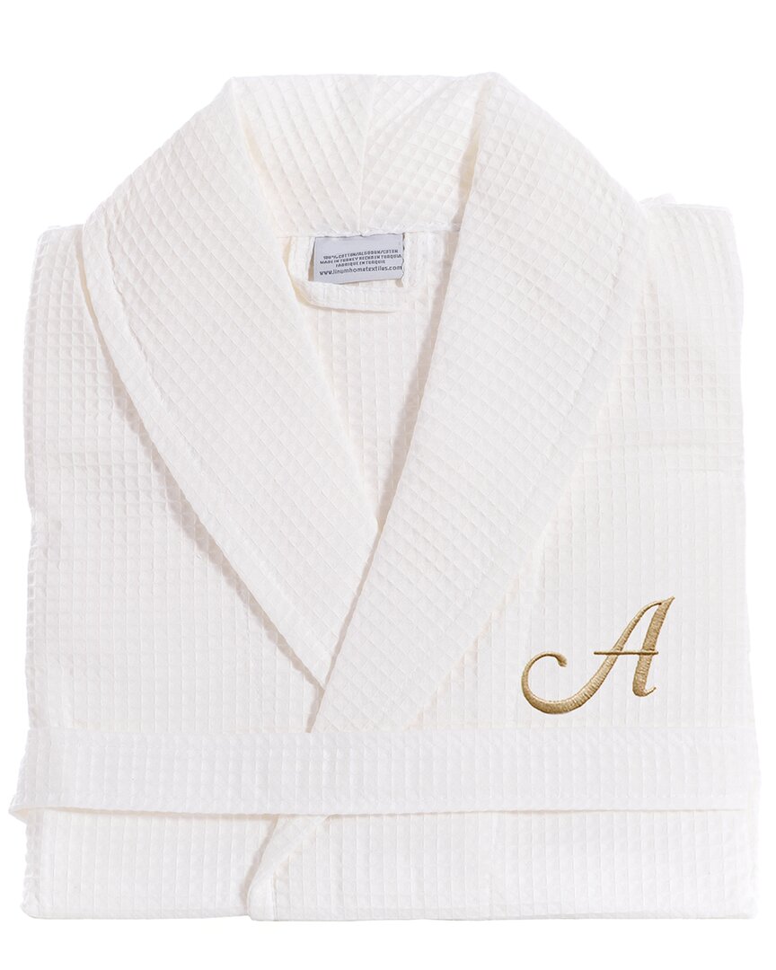 Linum Home Textiles Monogrammed Unisex Large Waffle Bathrobe