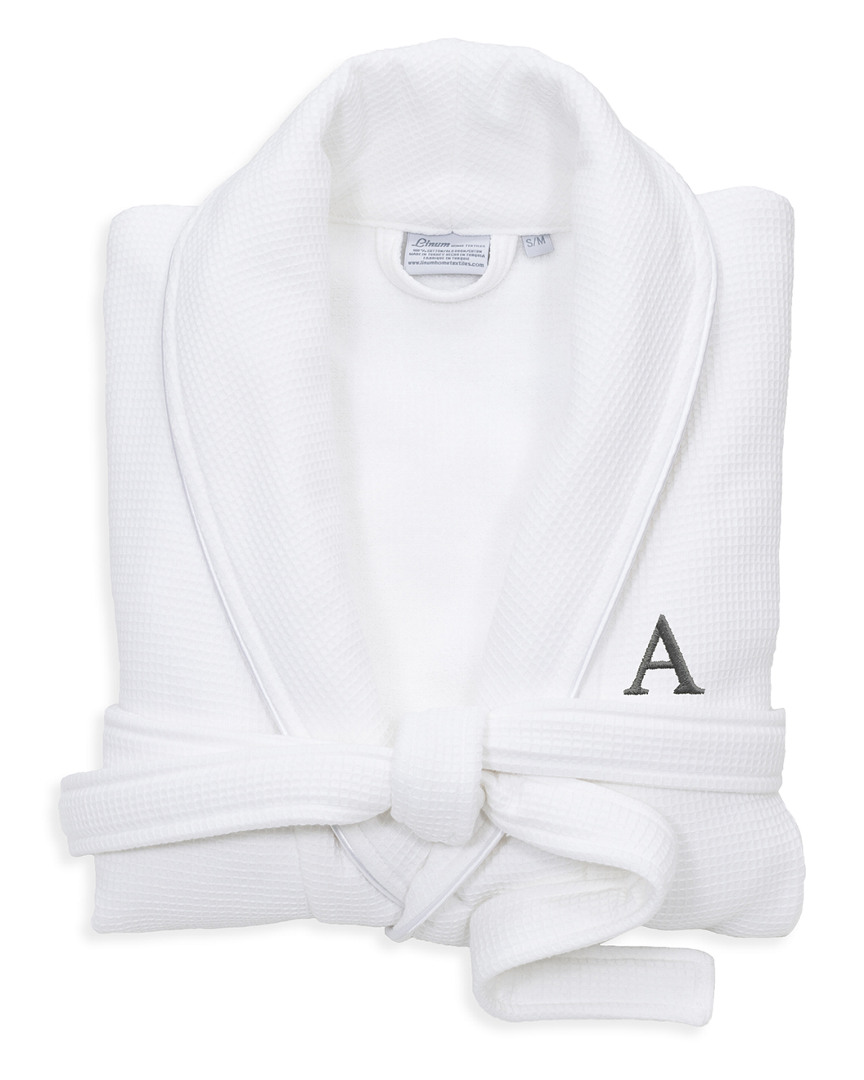 Linum Home Textiles Monogrammed Waffle Small/medium Terry Bathrobe