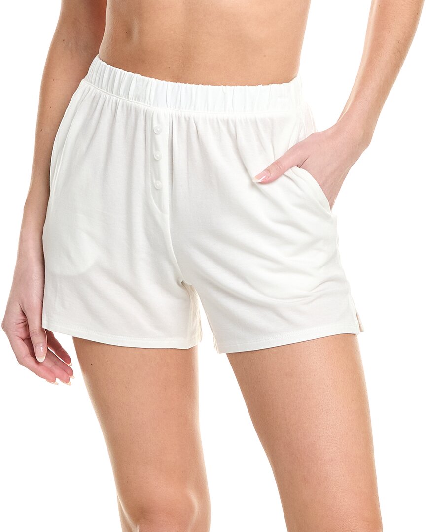 Ivl Collective Boxer Pajama Short In White