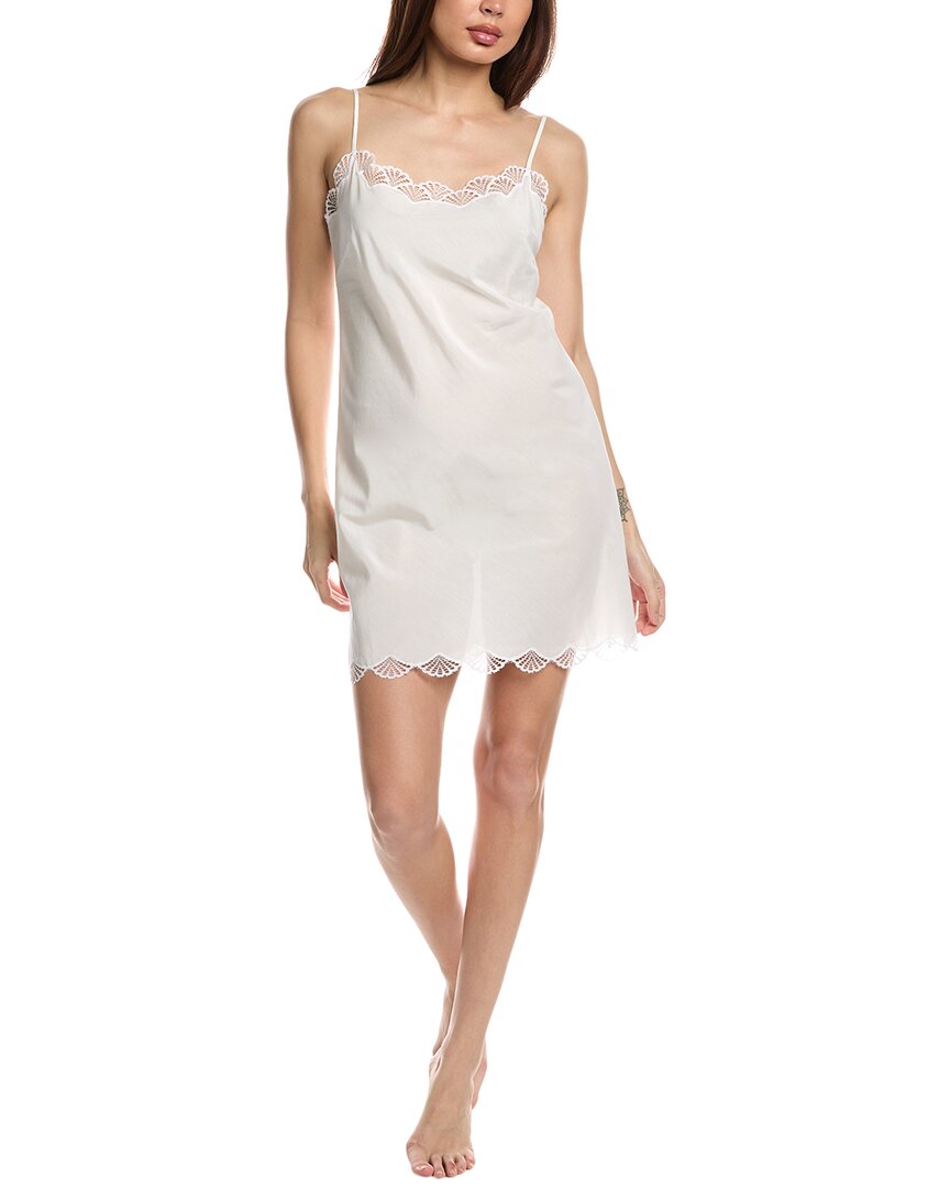 Natori Colette Lace-trim Voile Chemise In White