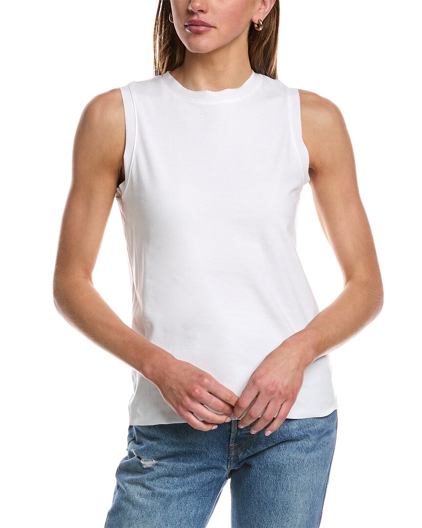 Commando Essential Muscle Cotton Thong Bodysuit White In White