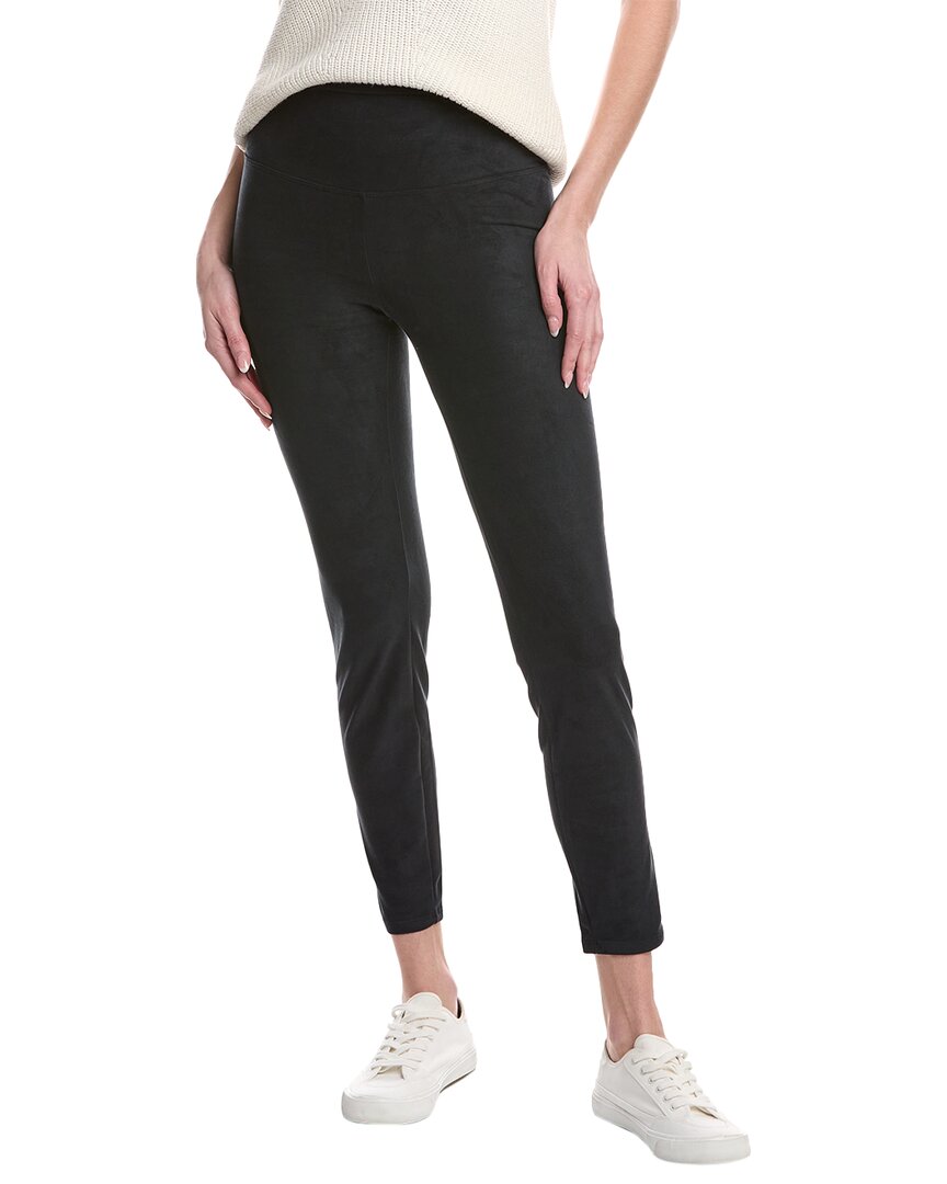 Yummie Faux Suede Shaping Leggings In Black