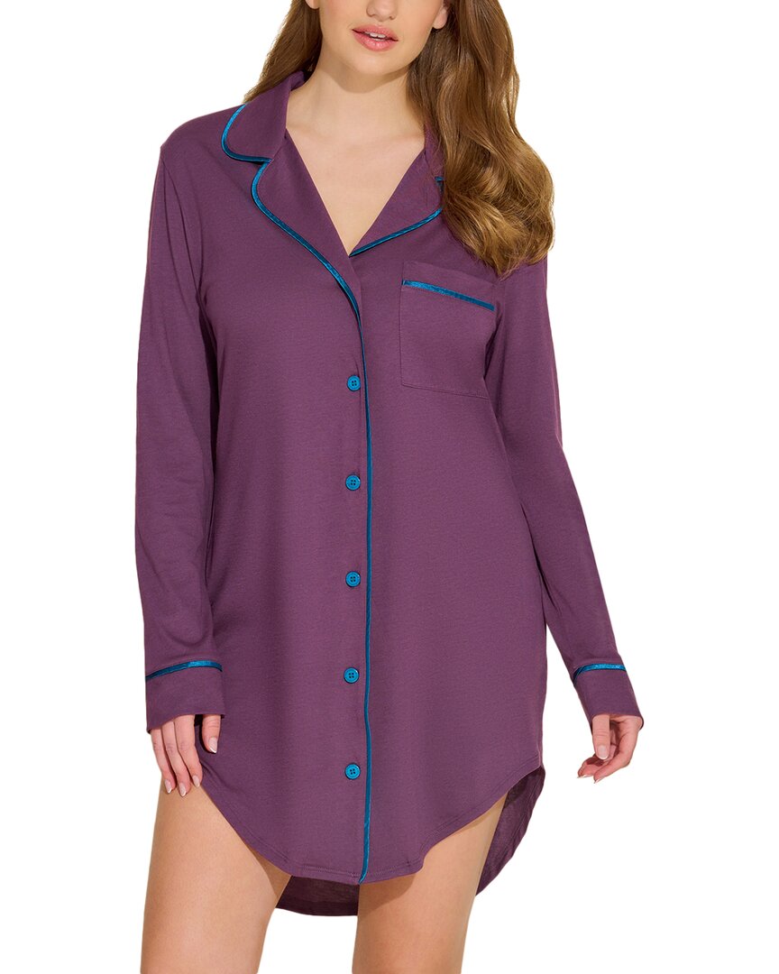 Cosabella Bella Sleepshirt In Gr/mr-grappa / Mirtillo