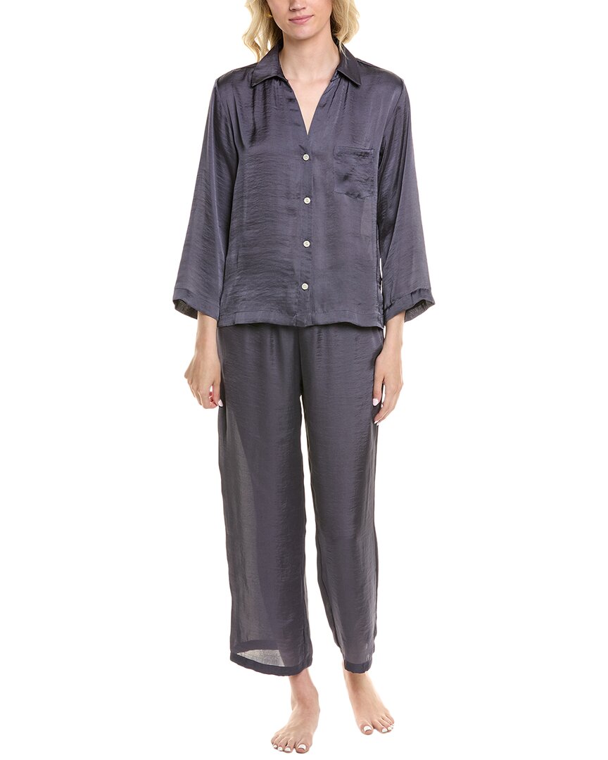 Natori Edit 2pc Ashley Icon Notch Pajama Set In Black