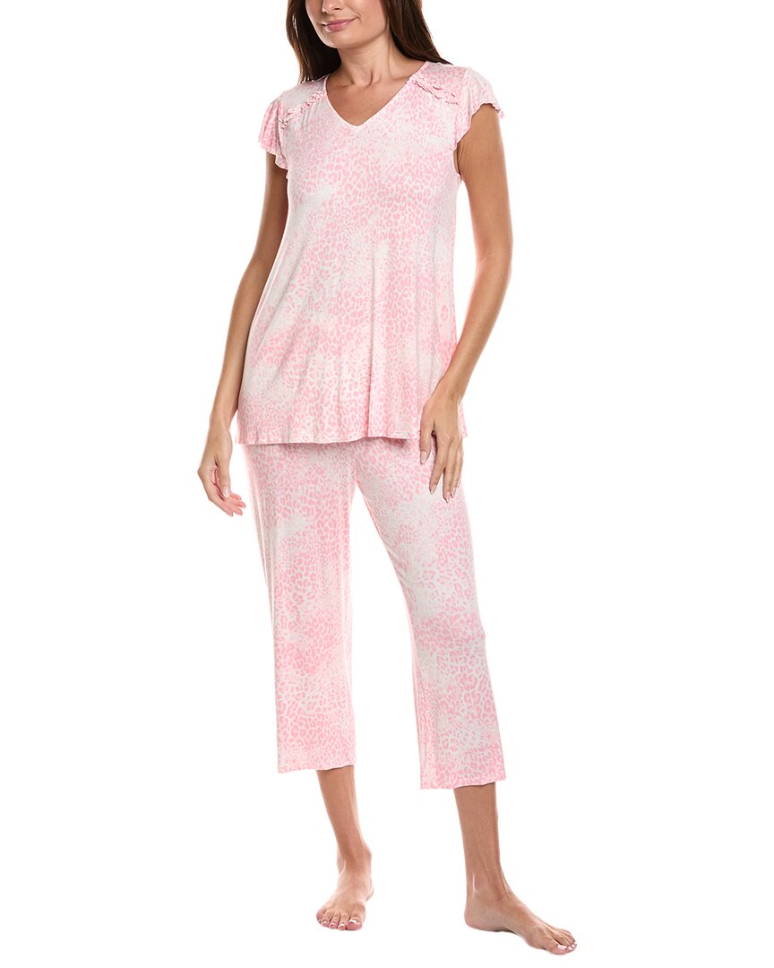 Ellen Tracy 2pc Top & Pant Set In Pink