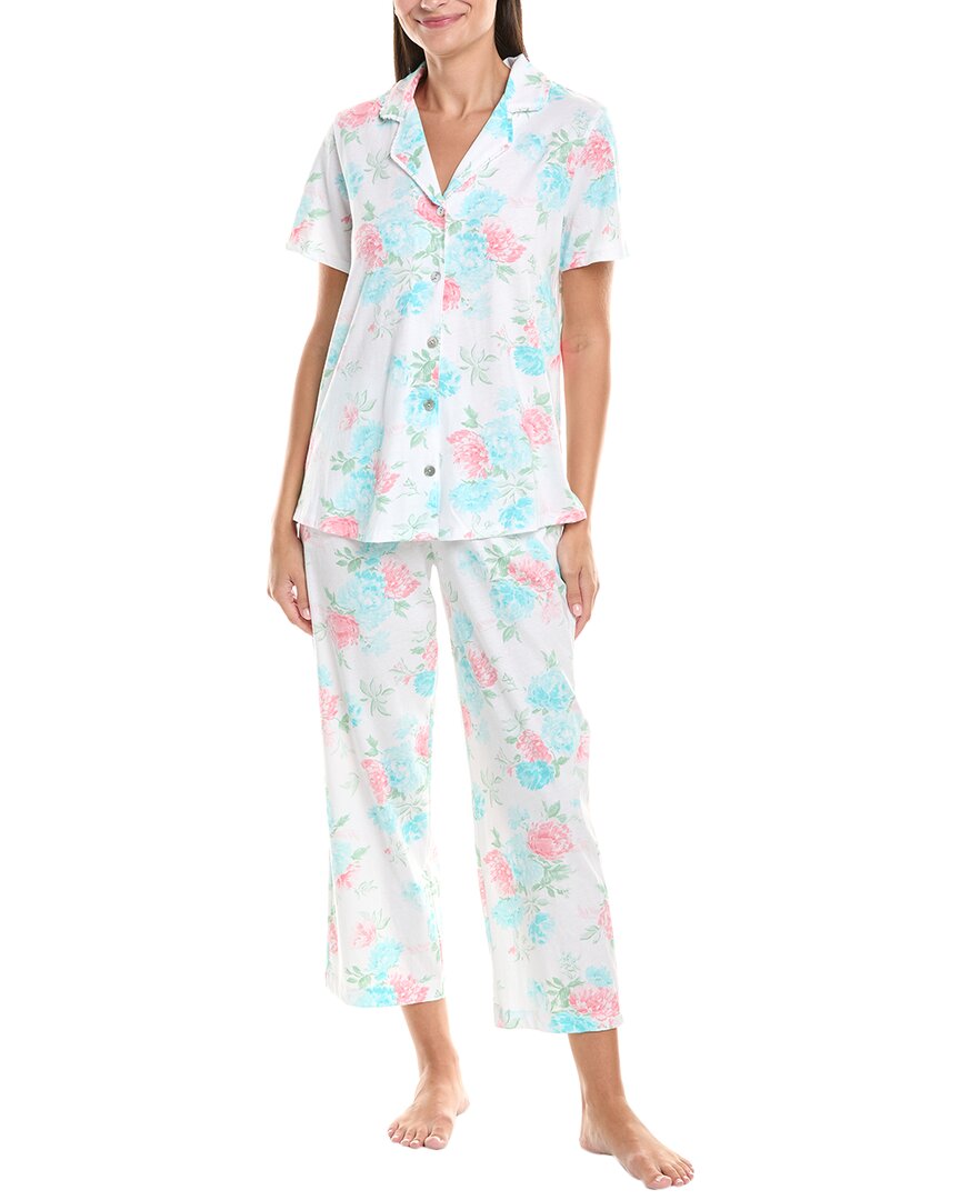 Carole Hochman 2pc Top & Pant Pajama Set In Multi