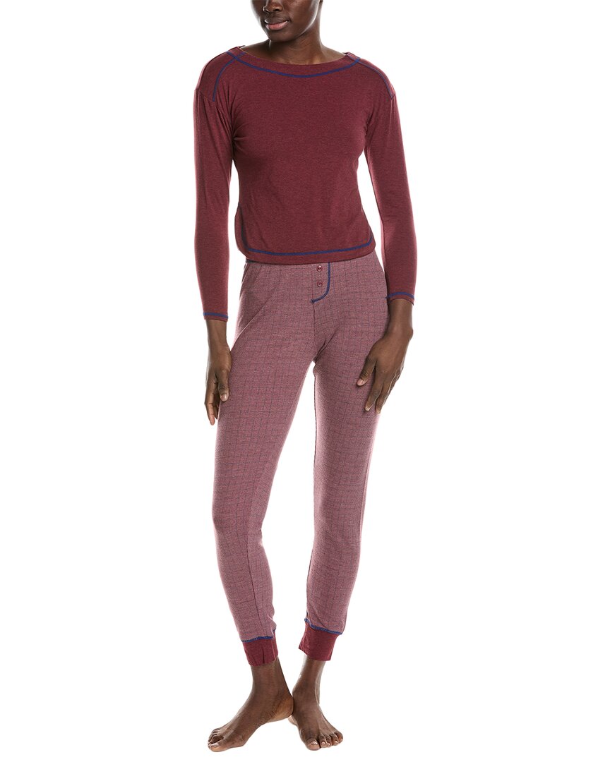 Free People 2pc Chill Evening Pajama Set In Pink