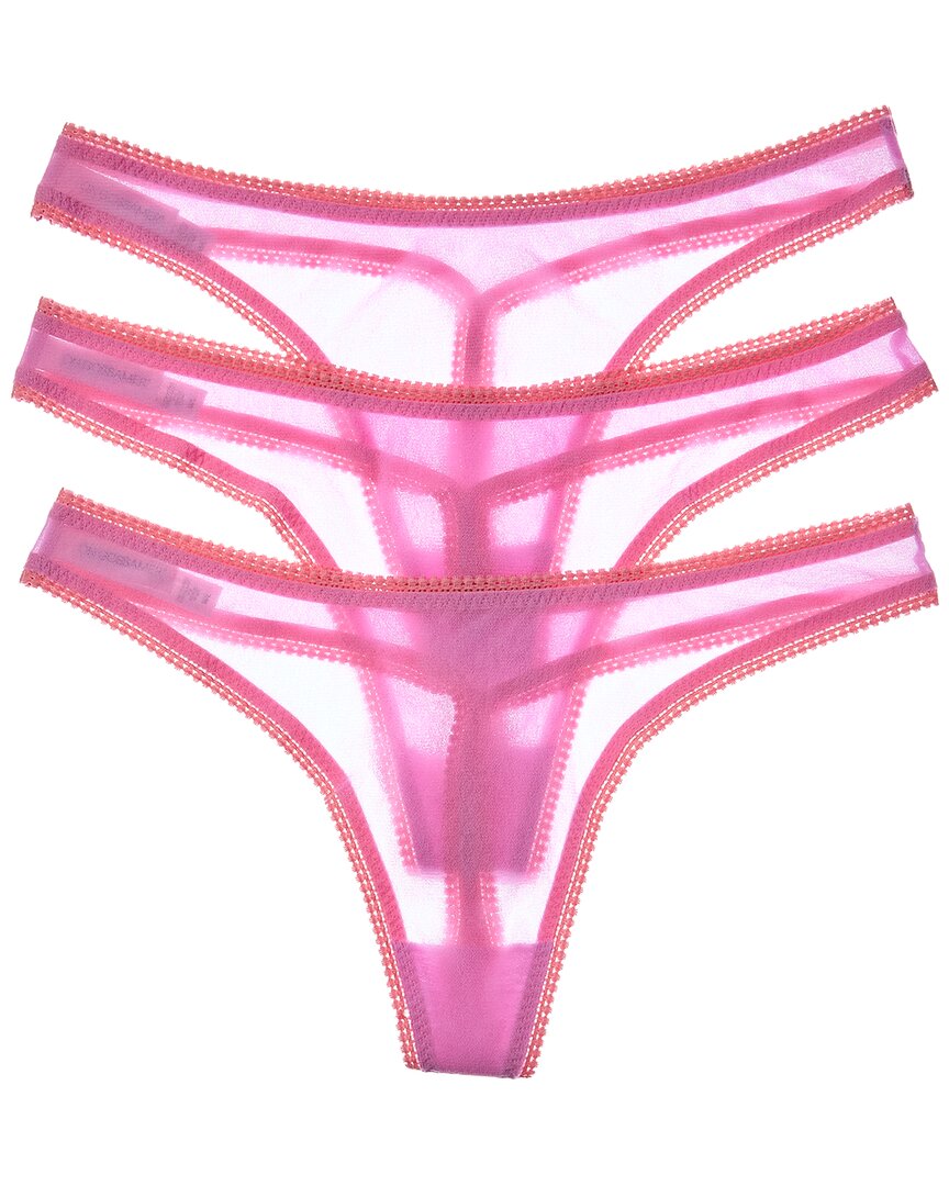 On Gossamer Ongossamer 3pk Hip-g Thong In Red