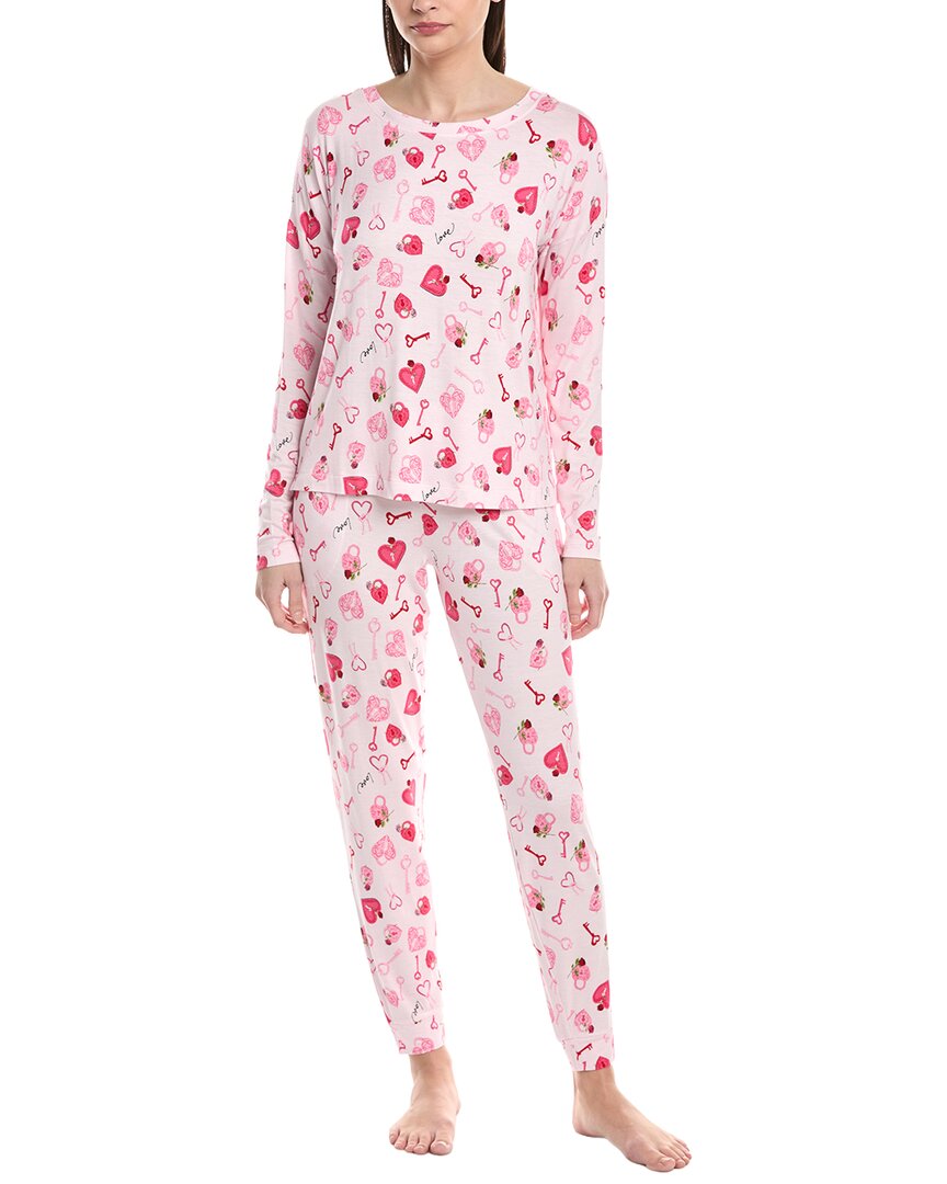 40 Winks 2pc Sleep Top & Jogger Set In Multi