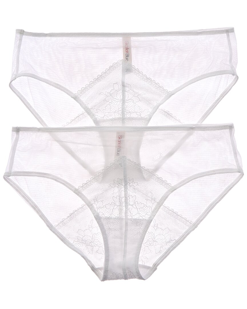 Skarlett Blue Set Of 2 Straight Laced Girl Brief In White