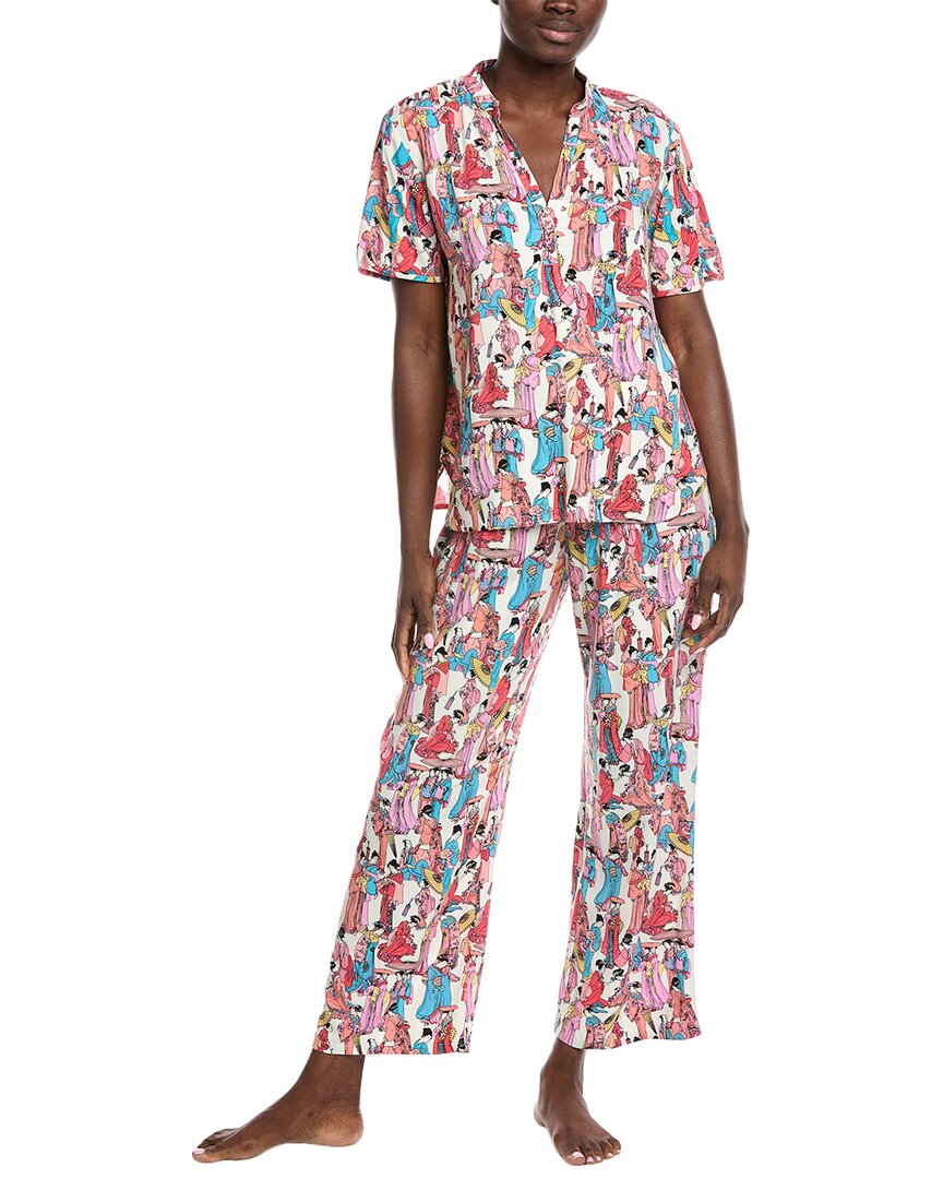 N Natori 2pc Pajama Set In Brown