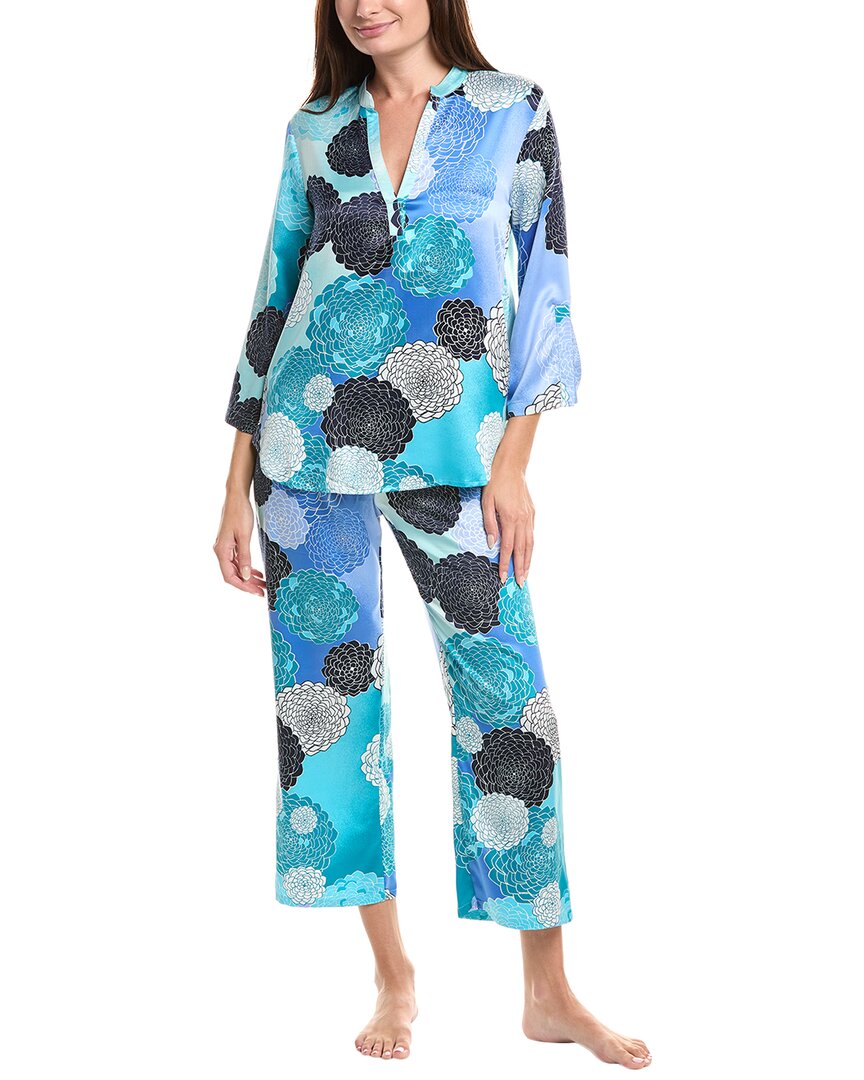 N Natori 2pc Botanic Melody Pant & Top Set In Blue