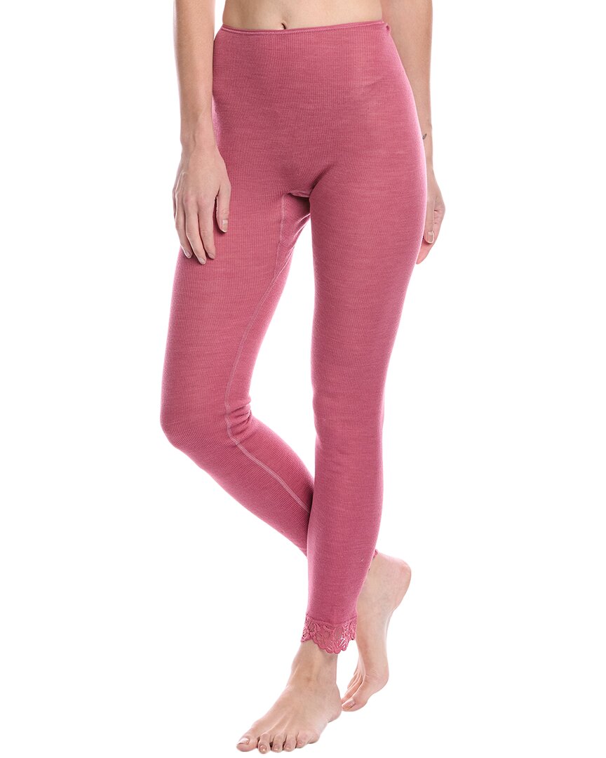 Hanro Woolen Lace Wool & Silk-blend Legging In Pink