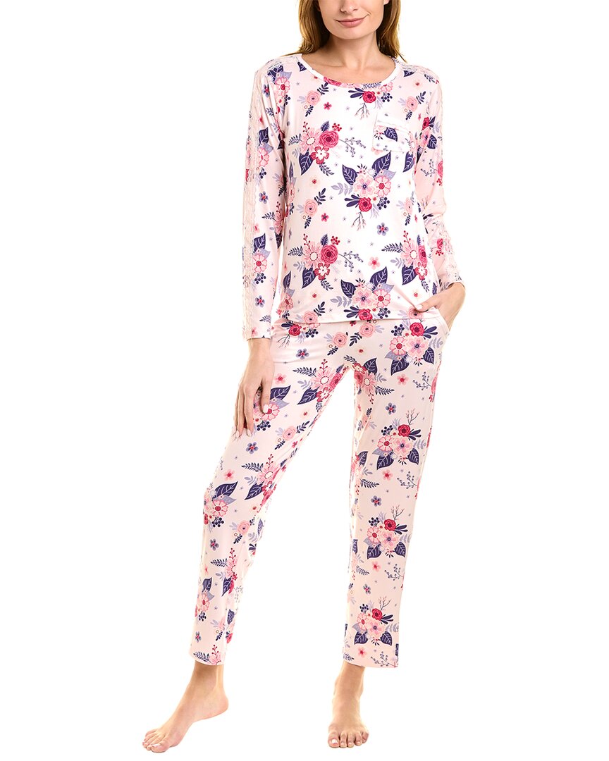 Flora Nikrooz 2pc Pajama Pant Set In Pink