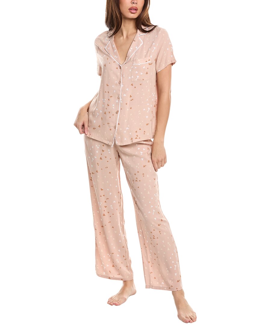 SPLENDID SPLENDID 2PC WOVEN NOTCH PAJAMA PANT SET 