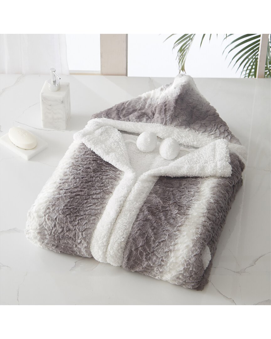 Chic Home Shanon Hooded Snuggle In Grey