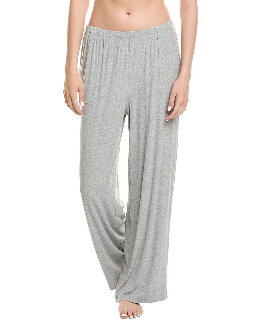Barefoot Dreams Malibu Collection Ultra Soft Rib Patch Pocket Pant In Gray