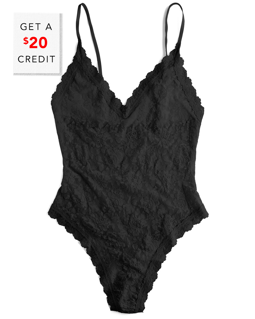 Hanky Panky Signature Lace Thong Back Bodysuit In Nocolor
