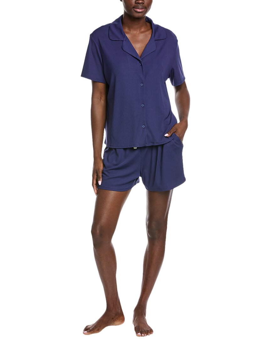 Badgley Mischka 2pc Yummy Shirt & Short Set In Blue