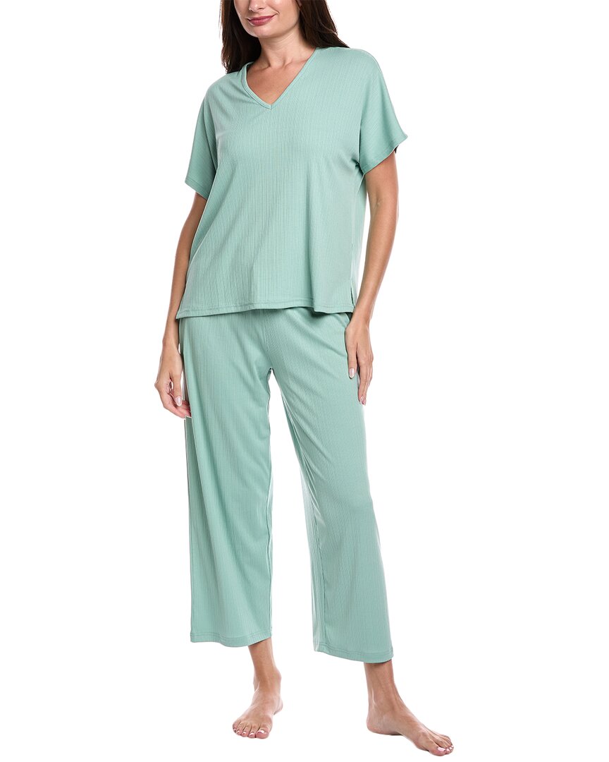 N Natori 2pc Soothe Pajama Set In Green