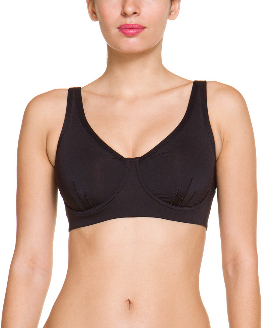 Natori Black Convertible Underwire Sports Bra In Black