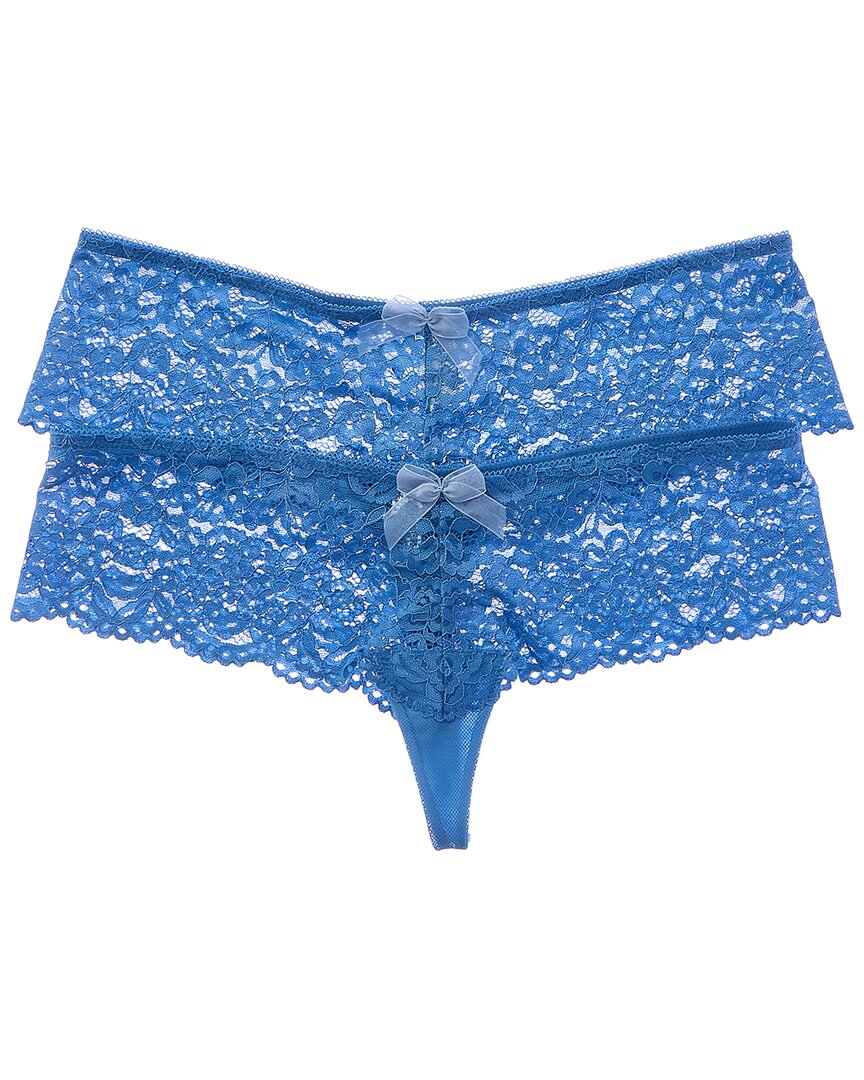 B.tempt'd By Wacoal B. Temptd By Wacoal 2pk Ciao Bella Tanga In Blue