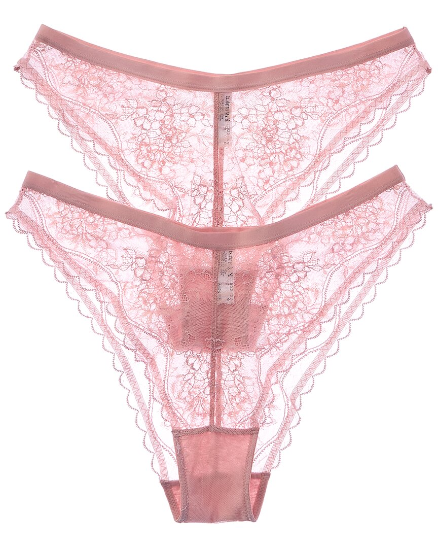 B.tempt'd By Wacoal B.temptd By Wacoal 2pk No Strings Attached Cheeky Bikini In Pink