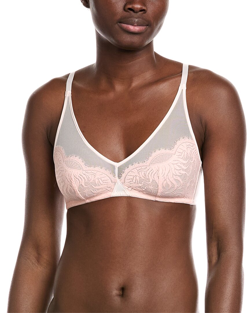 Hanro Lace Accented Soft Cup Bra In Pink