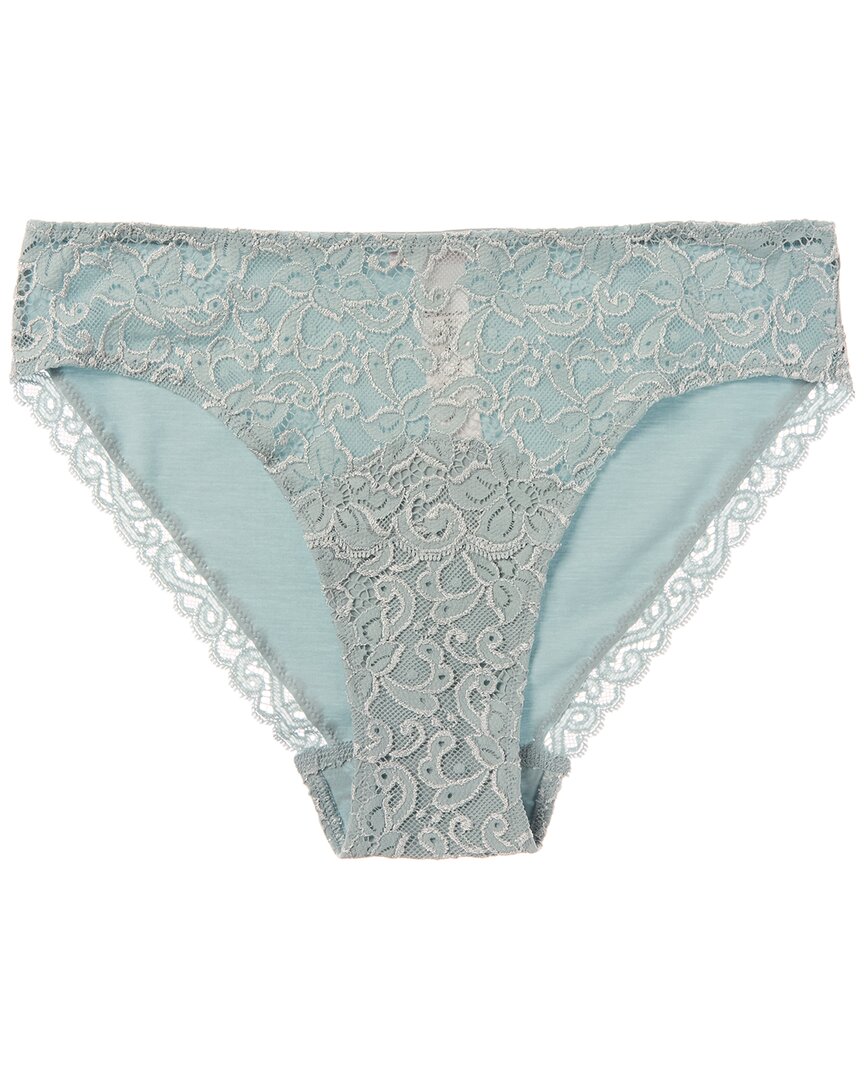 Hanro Moments Lace Bikini In Blue
