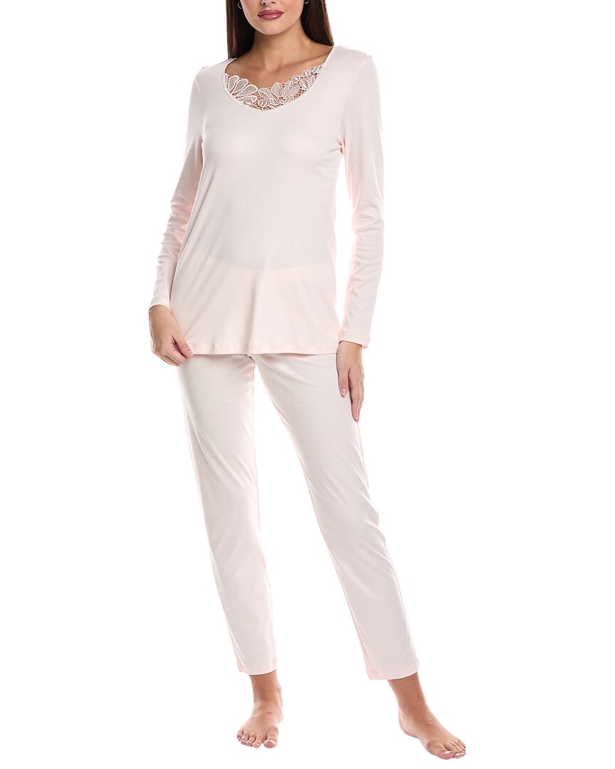 Hanro 2pc Belina Pajama Set In Pink