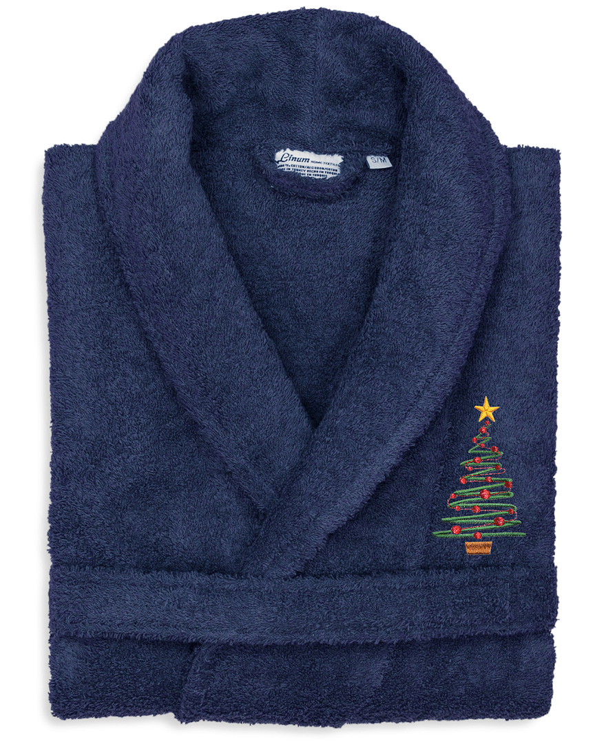 Linum Home Textiles Terry Bath Robe Embroidered