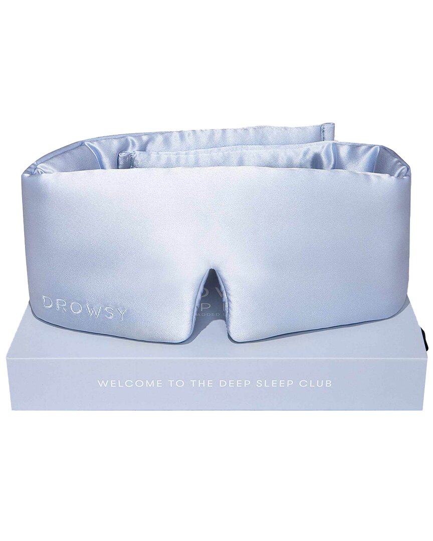 Drowsy 22 Momme Silk Sleep Mask In Blue