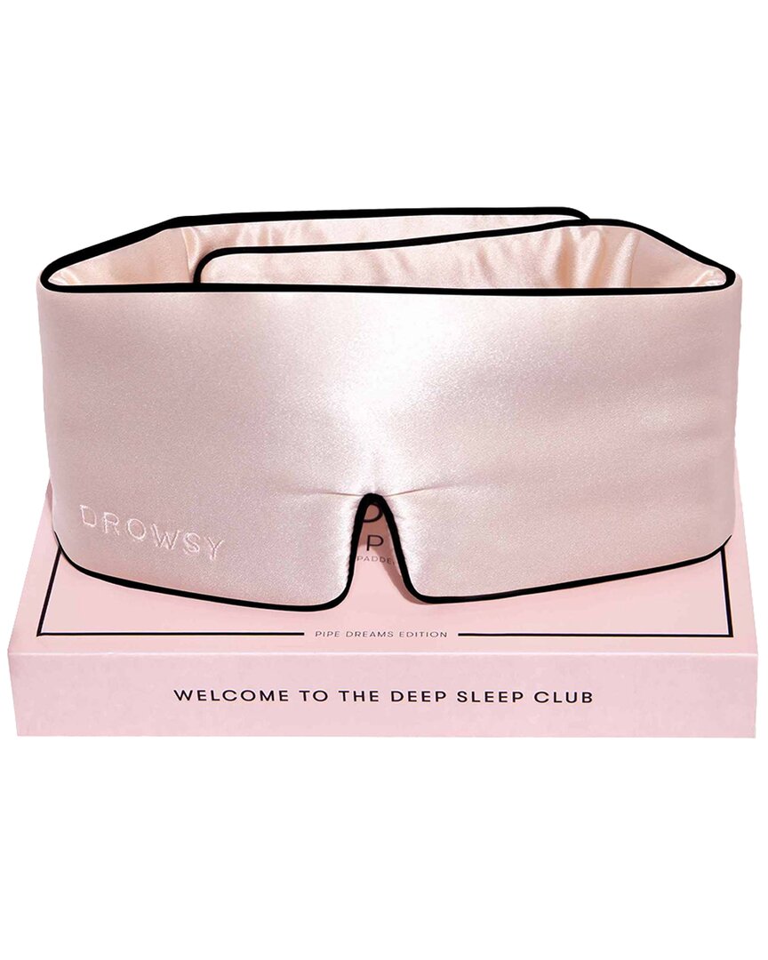 Drowsy 22 Momme Silk Pipe Dreams Sleep Masks In Neutral