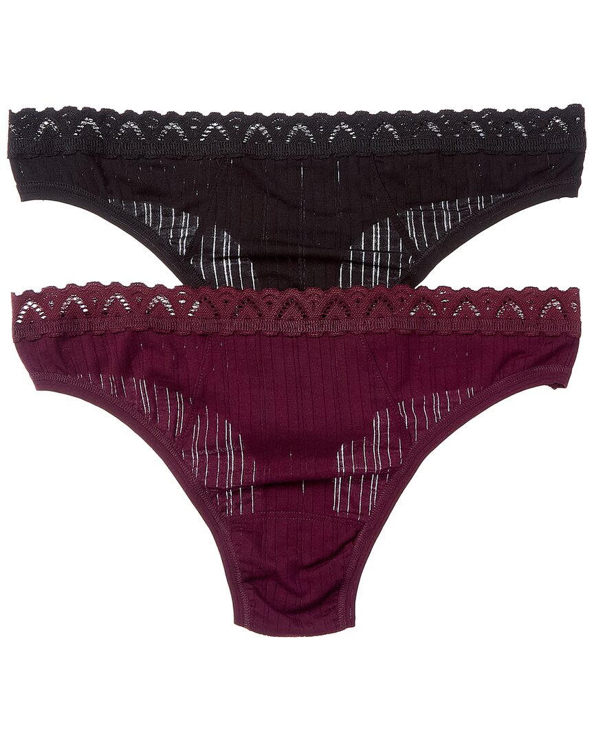 Hanky Panky 2pk Low-rise Thong In Multi