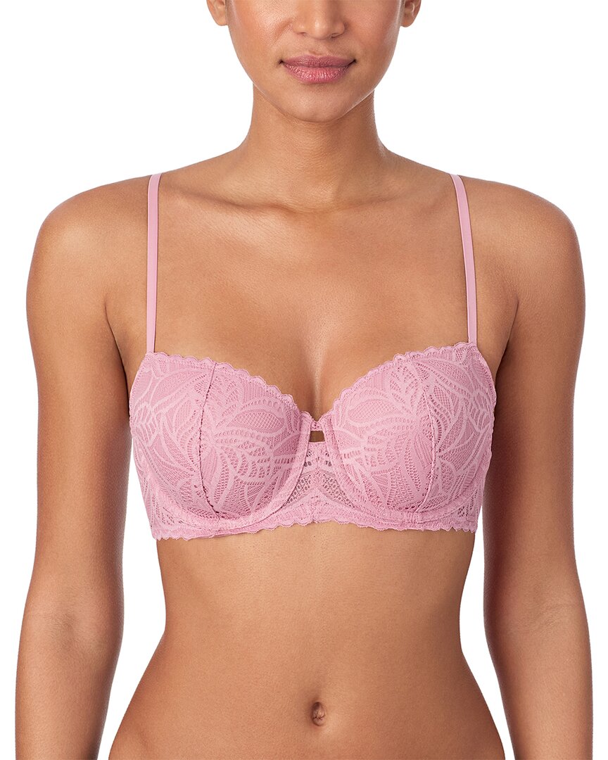 Dkny Deco Underwire Lace Balconette Bra In Pink