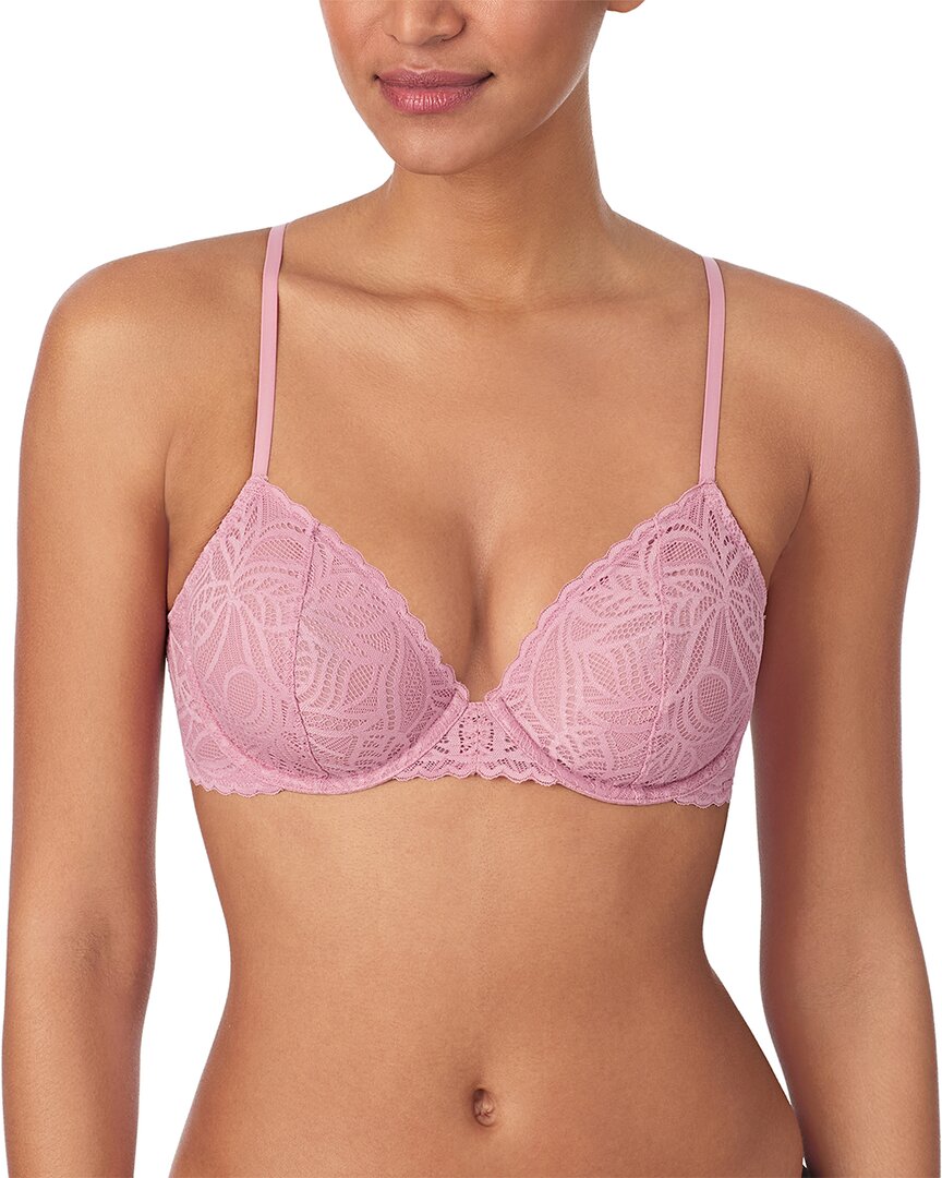 Dkny Deco Underwire Lace Balconette Bra In Purple