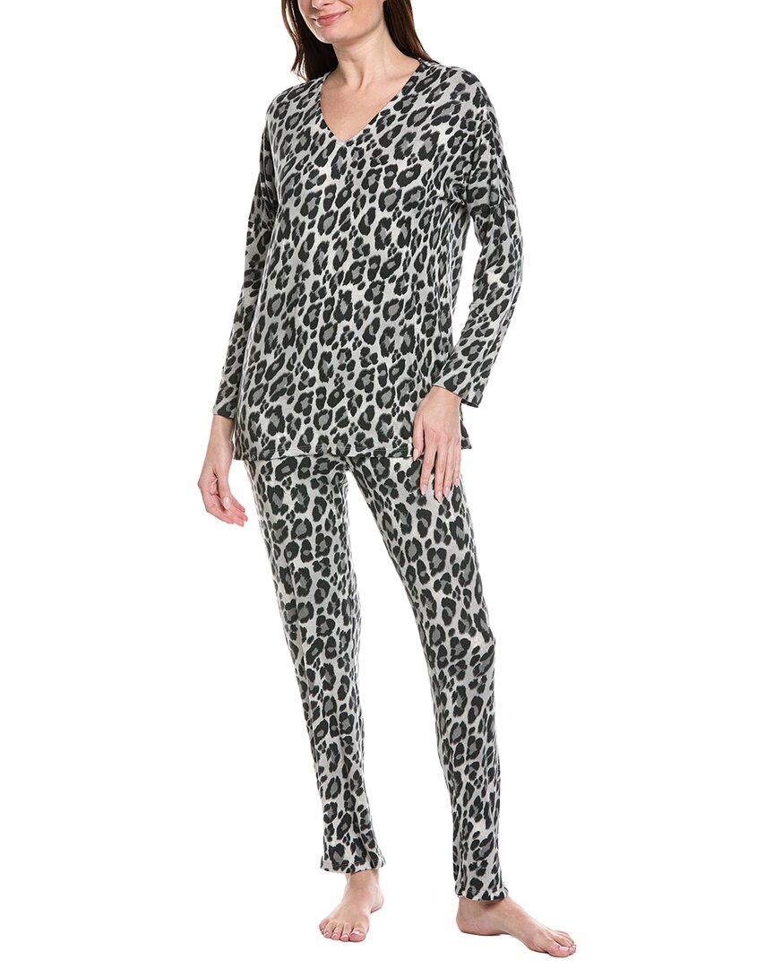 N Natori 2pc Ombre Print Pajama Set In Grey