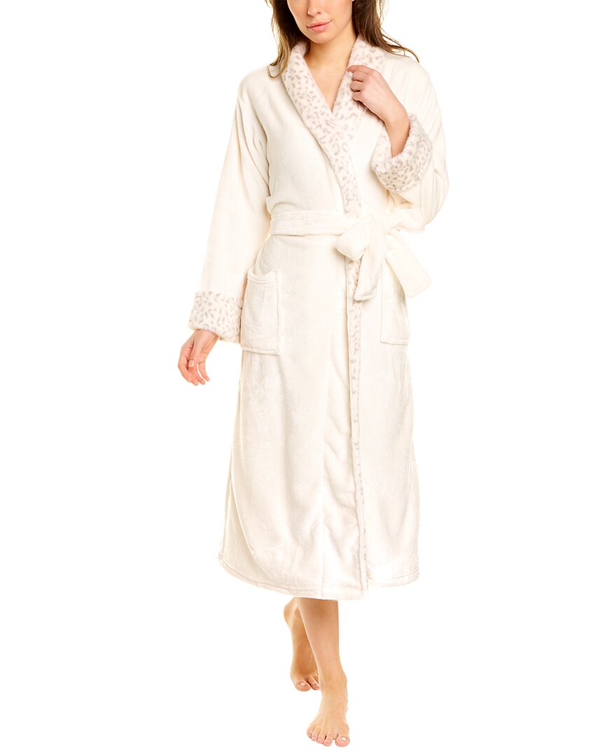 N Natori Plush Lynx Robe In White